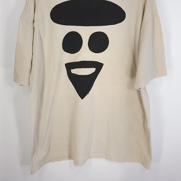 Vtg Beatnik Logo Graphic T-Shirt Men's XL Khaki Tan 90s USA - Picture 7 of 9